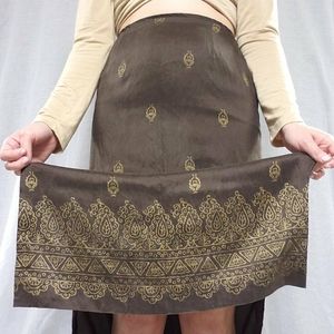 Ann Taylor 100% Silk Skirt with side slits